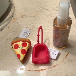 Bath & Bodyworks Hand Sanitizing- Pizza Slice, Hot Pink, & Pumpkin Cupcake Spray